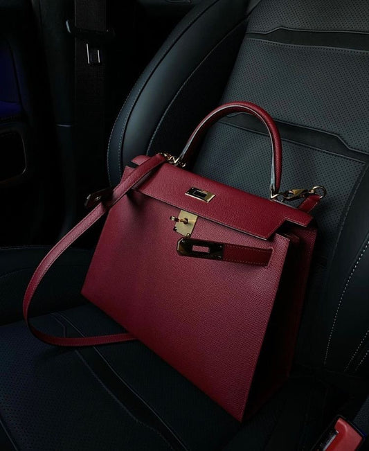 Borsa hermana wine red
