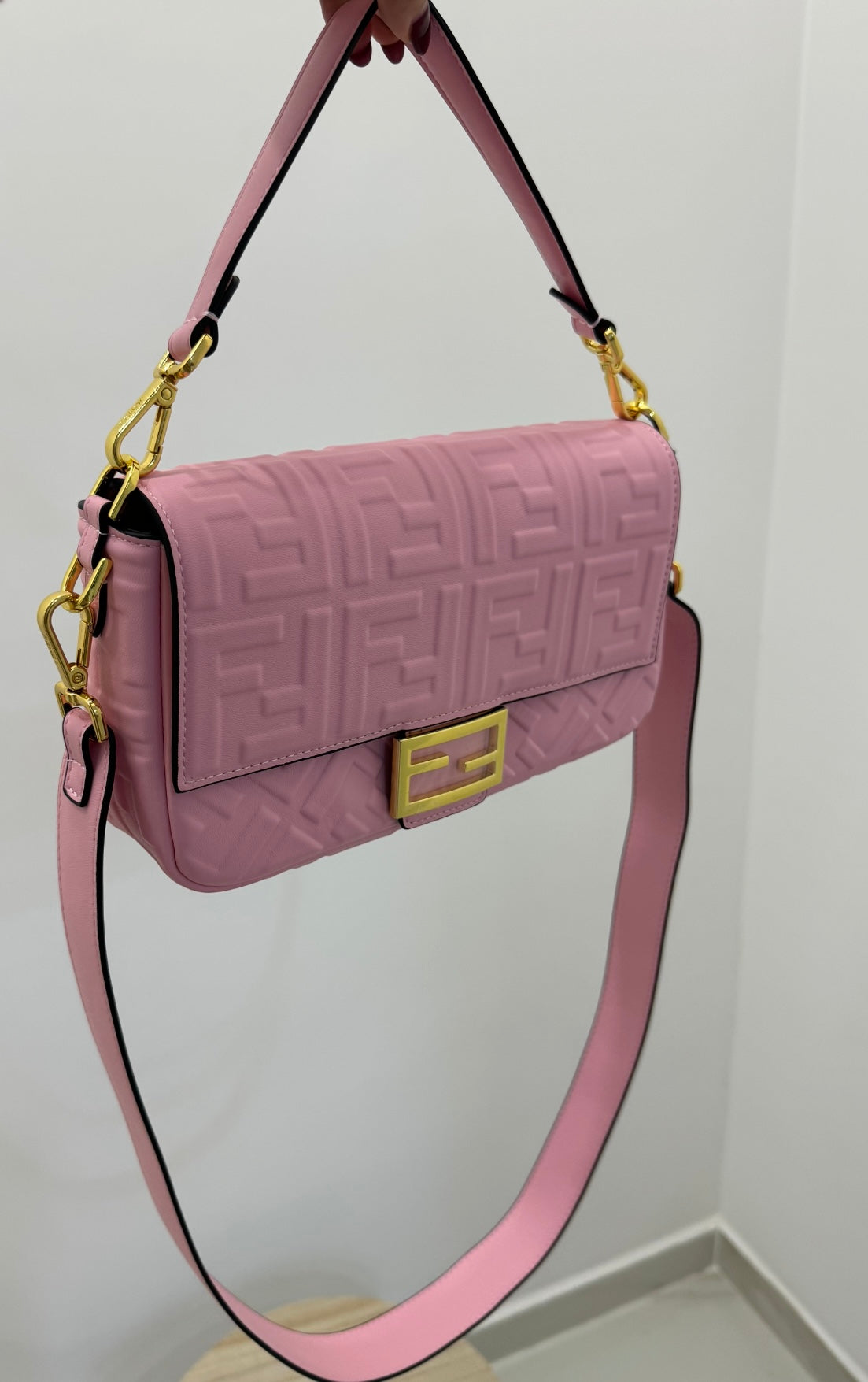 Borsa baguette FF rosa