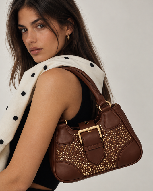 Borsa hobo borchie