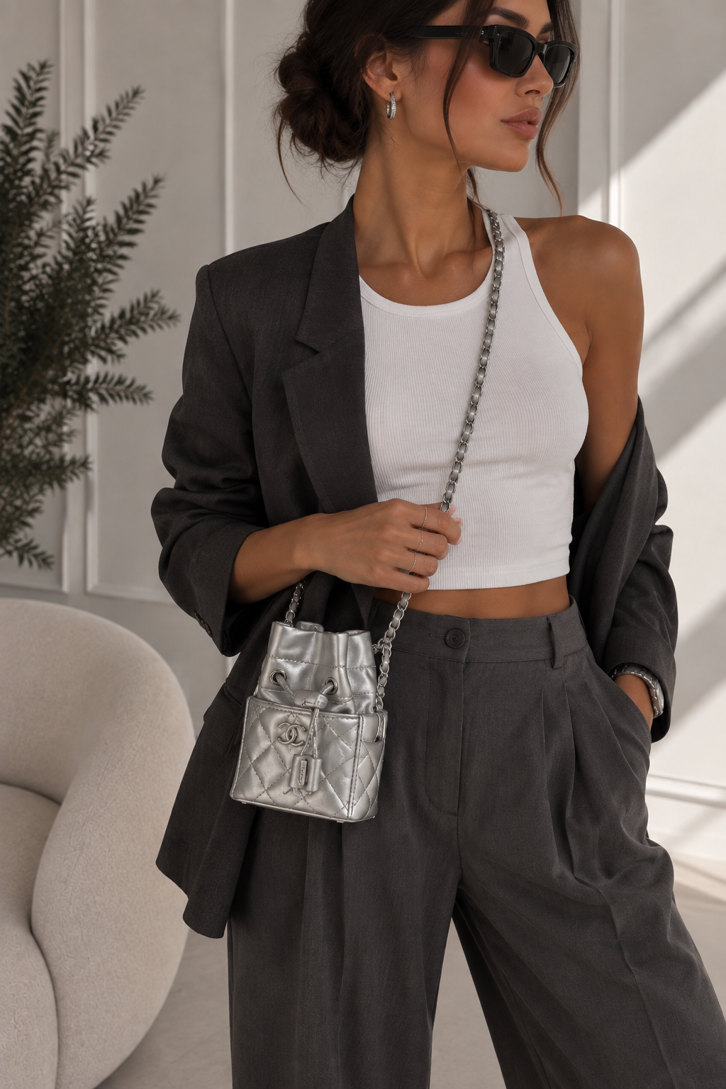 Mini bag silver
