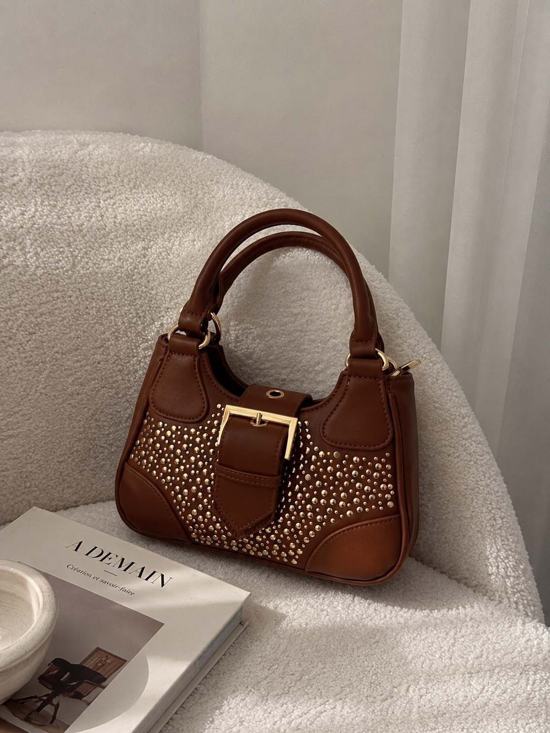 Borsa hobo borchie