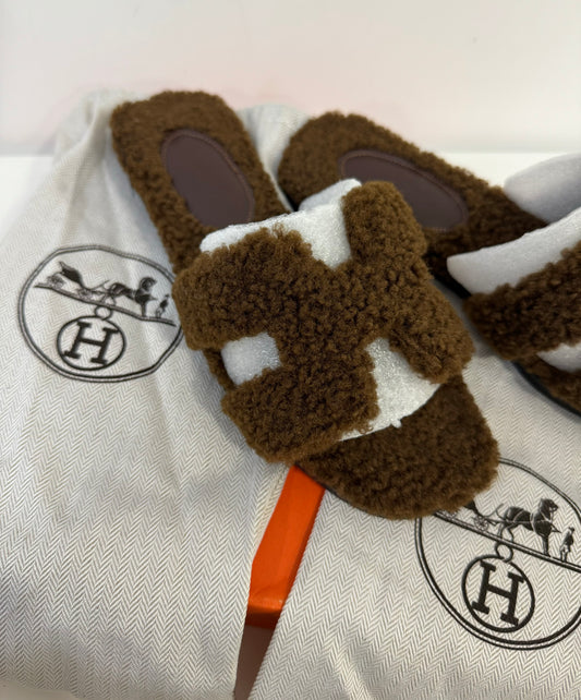 Ciabatte Hermes teddy