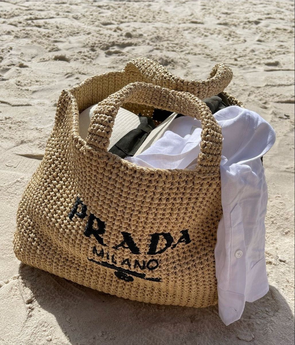 Borsa rafia P.milano